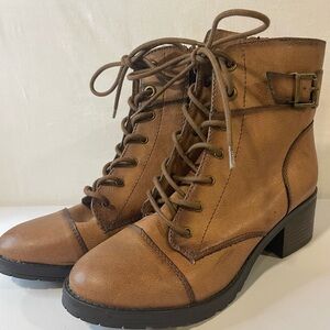 Rampage Tan Lace-Up Boots